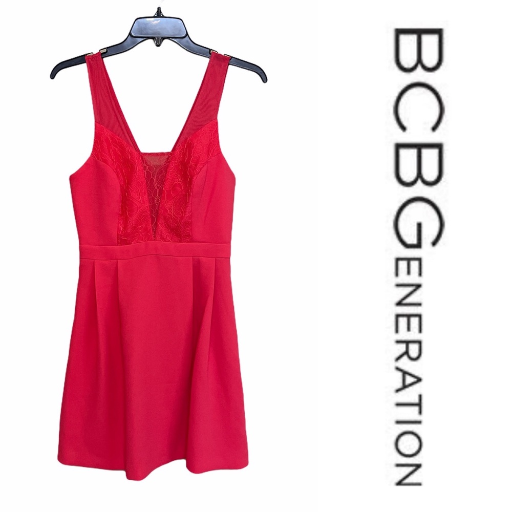 Women’s Coral BCBG Generation A-Line Fit n Flare Dress Size 2 - Picture 1 of 8